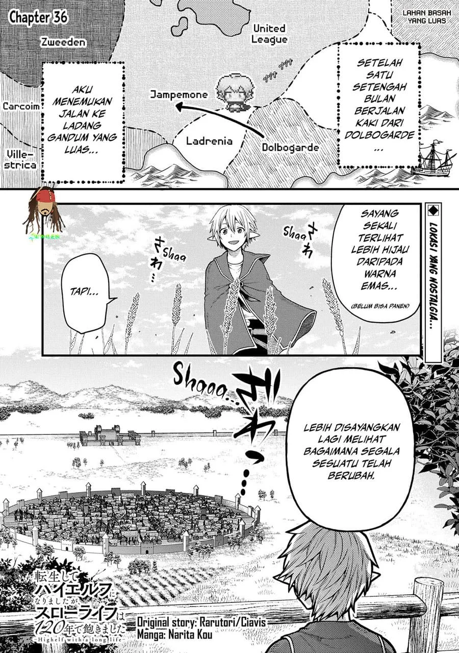 Komik Tensei Shite High Elf ni Narimashitaga, Slow Life wa 120-nen de Akimashita Chapter 36 gambar 1
