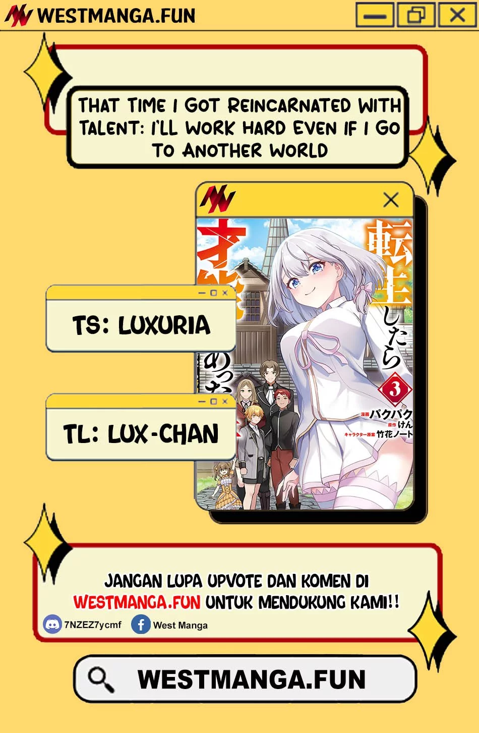 Komik That Time I Got Reincarnated With Talent ~I’ll Work Hard Even if I Go to Another World Chapter 21 gambar 1
