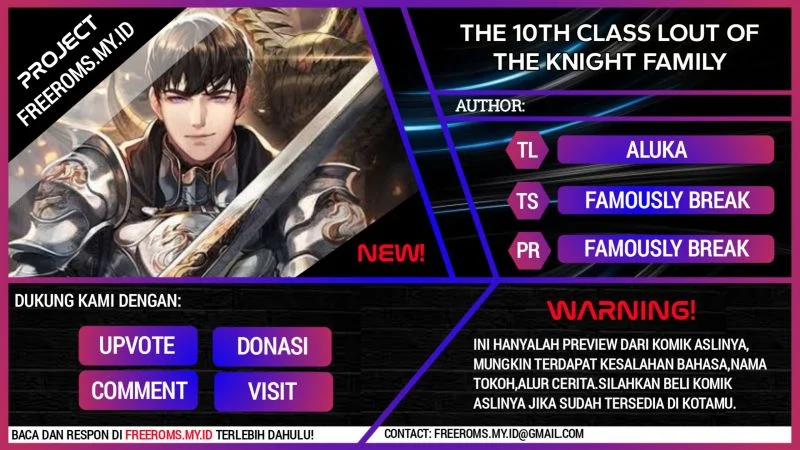 Komik The 10th Class Lout of the Knight Family Chapter 1 gambar 1