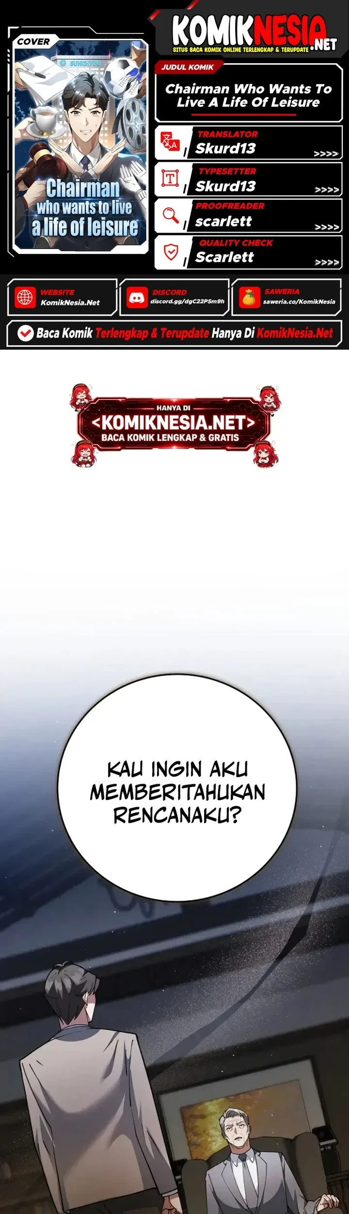 Komik The Chairman Who Just Wants to Slack Off Chapter 4 gambar 1