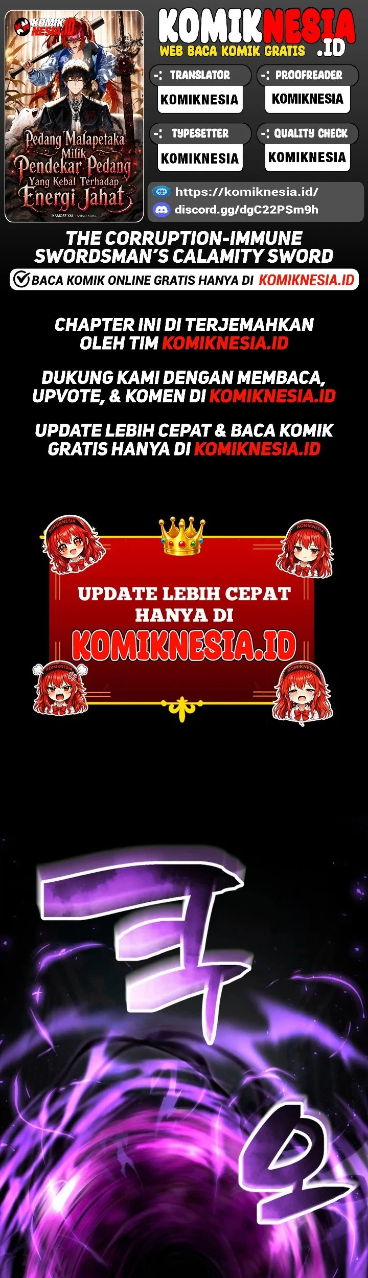Komik The Corruption-Immune Swordsman’s Calamity Sword Chapter 1 gambar 1