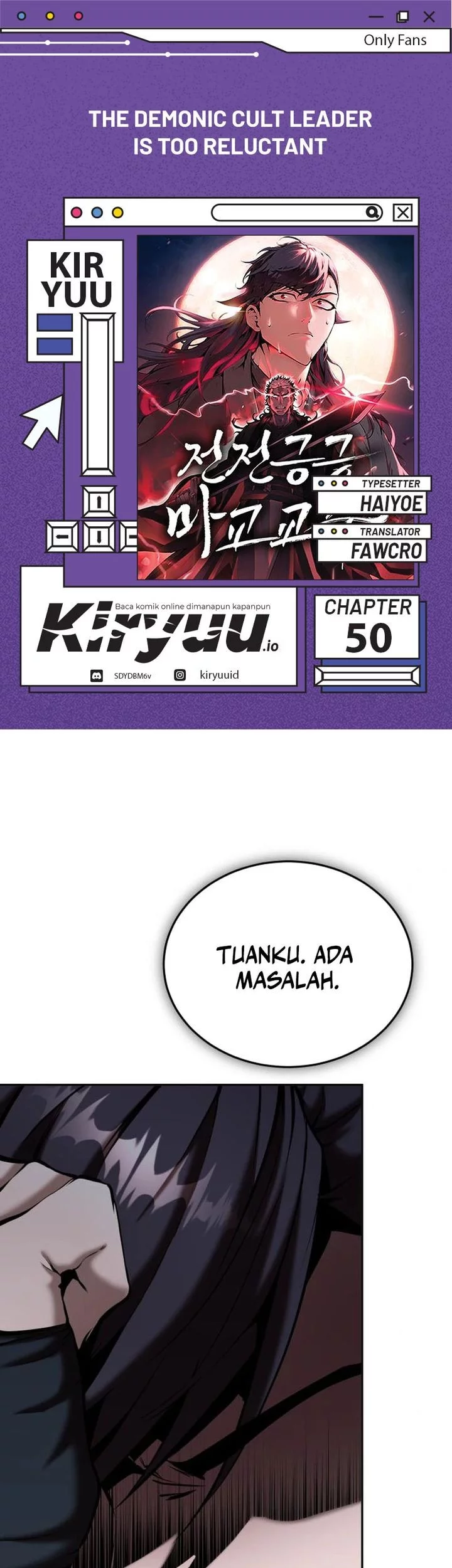 Komik The Demonic Cult Leader Is Too Reluctant Chapter 50 gambar 1
