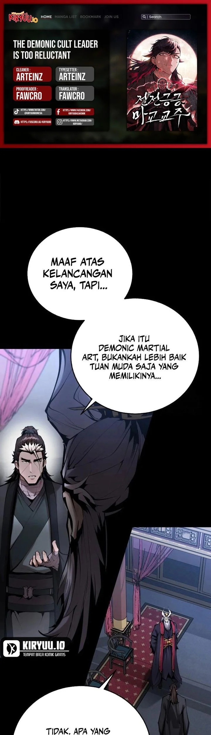 Komik The Demonic Cult Leader Is Too Reluctant Chapter 61 gambar 1