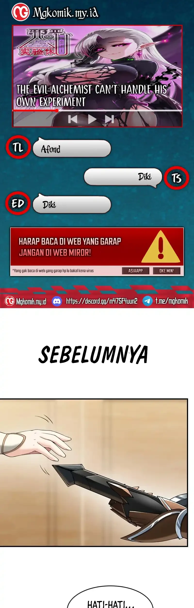 Komik The Evil Alchemist Can’t Handle His Own Experiment Chapter 69 gambar 1