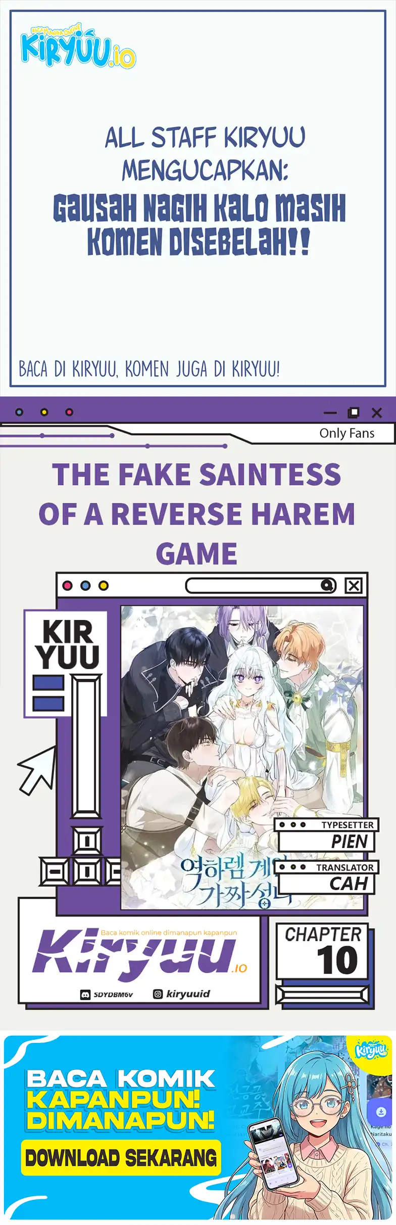 Komik The Fake Saintess of a Reverse Harem Game Chapter 10 gambar 1