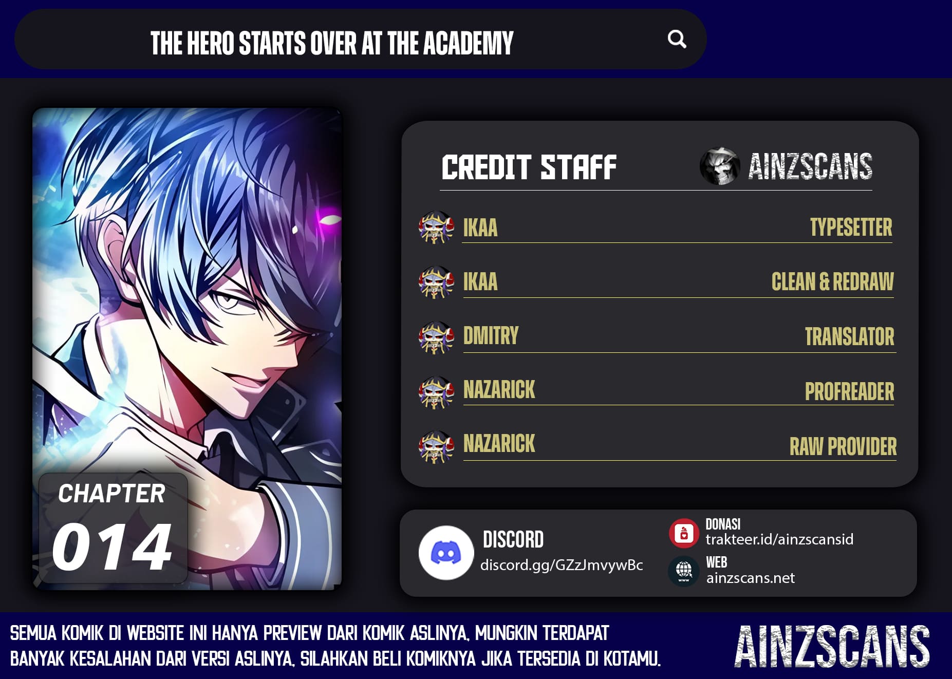 Komik The Hero Starts Over at the Academy Chapter 14 gambar 1