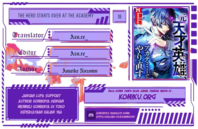 Komik The Hero Starts Over at the Academy Chapter 18 gambar 1