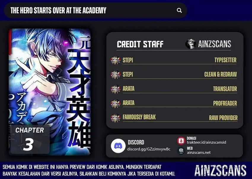 Komik The Hero Starts Over at the Academy Chapter 3 gambar 1