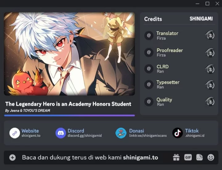Komik The Legendary Hero Is An Academy Honors Student Chapter 54 gambar 1