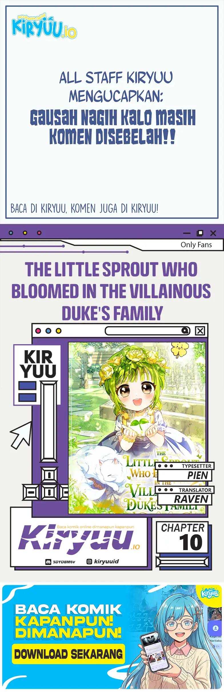 Komik The Little Sprout Who Bloomed in the Villainous Duke's Family Chapter 10 gambar 1