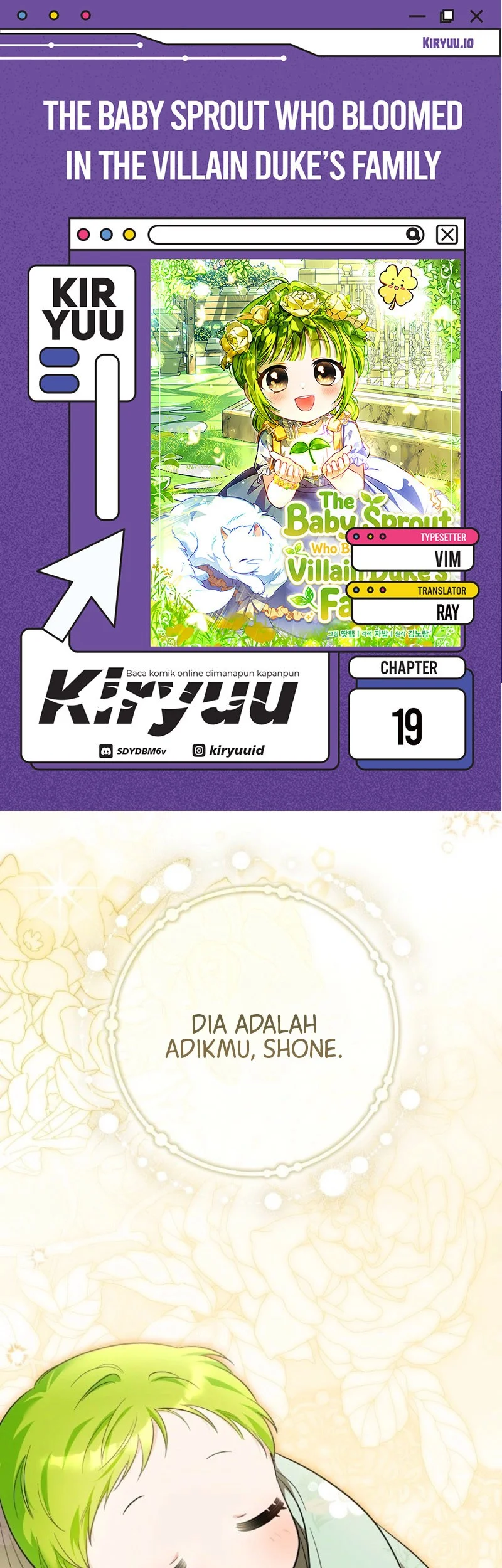 Komik The Little Sprout Who Bloomed in the Villainous Duke's Family Chapter 19 gambar 1