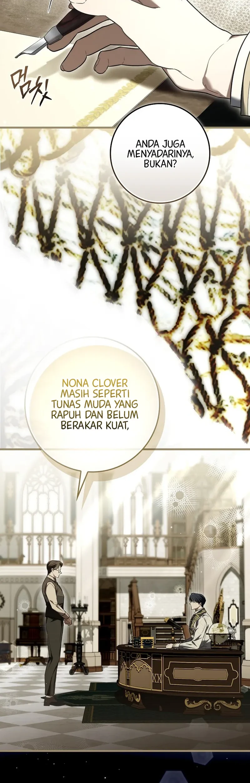 Manhwa The Little Sprout Who Bloomed in the Villainous Duke's Family Chapter 4 gambar 2