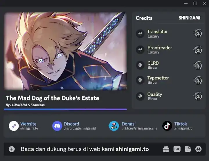 Komik The Mad Dog Of The Duke’s Estate Chapter 24 gambar 1