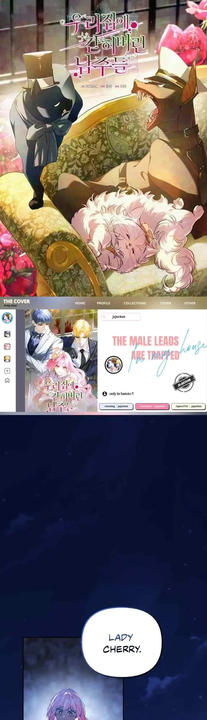 Komik The Male Leads Are Trapped in My House Chapter 35 gambar 1