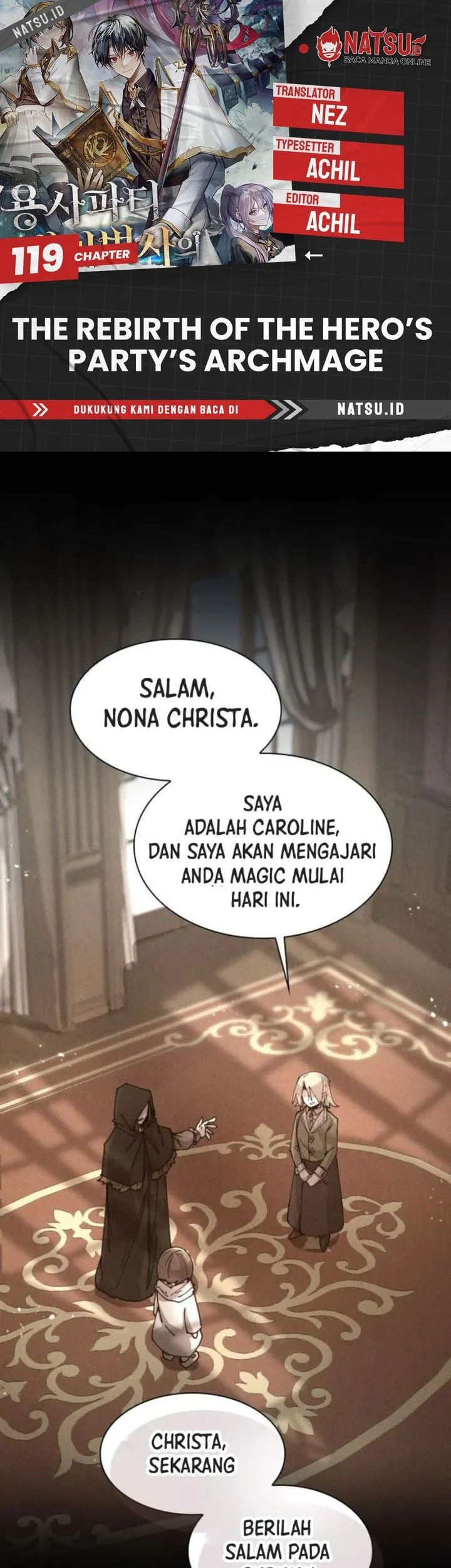 Komik The Rebirth of the Hero’s Party’s Archmage Chapter 119 gambar 1