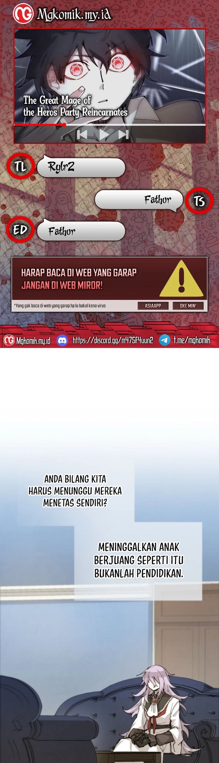 Komik The Rebirth of the Hero’s Party’s Archmage Chapter 85 gambar 1