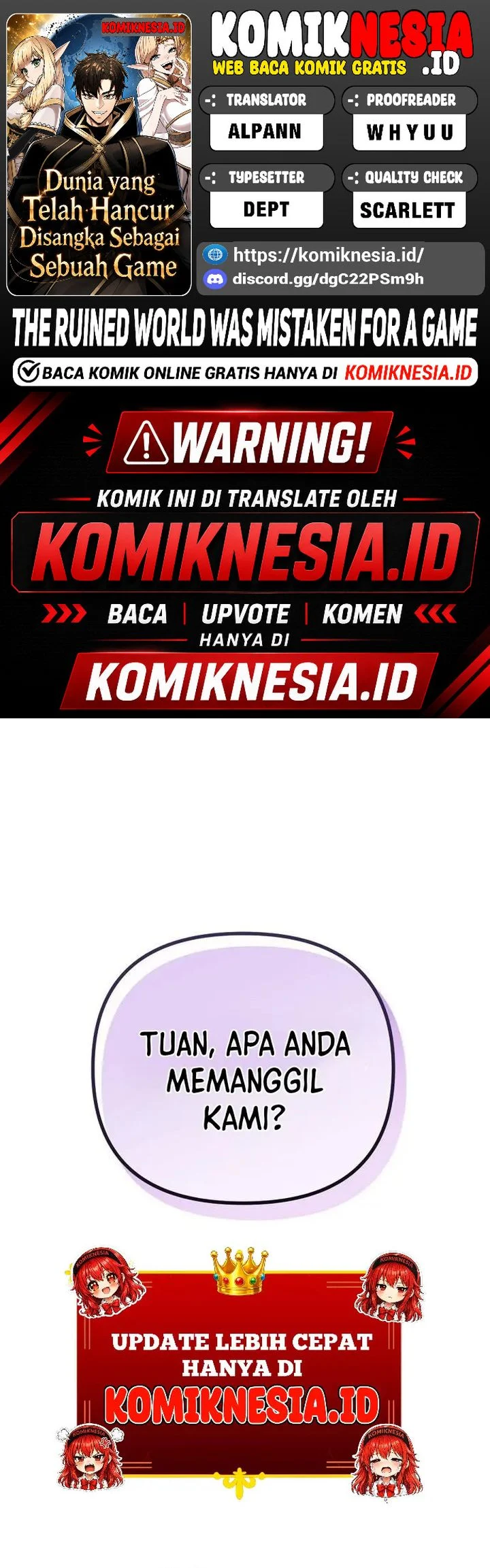Komik The Ruined World Was Mistaken for a Game Chapter 10 gambar 1