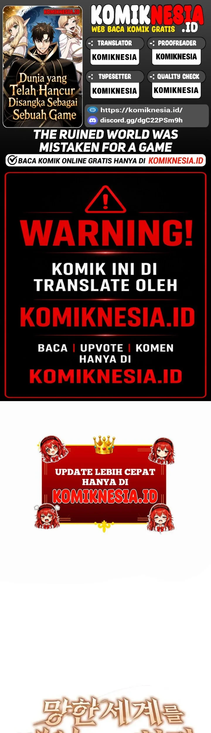 Komik The Ruined World Was Mistaken for a Game Chapter 14 gambar 1