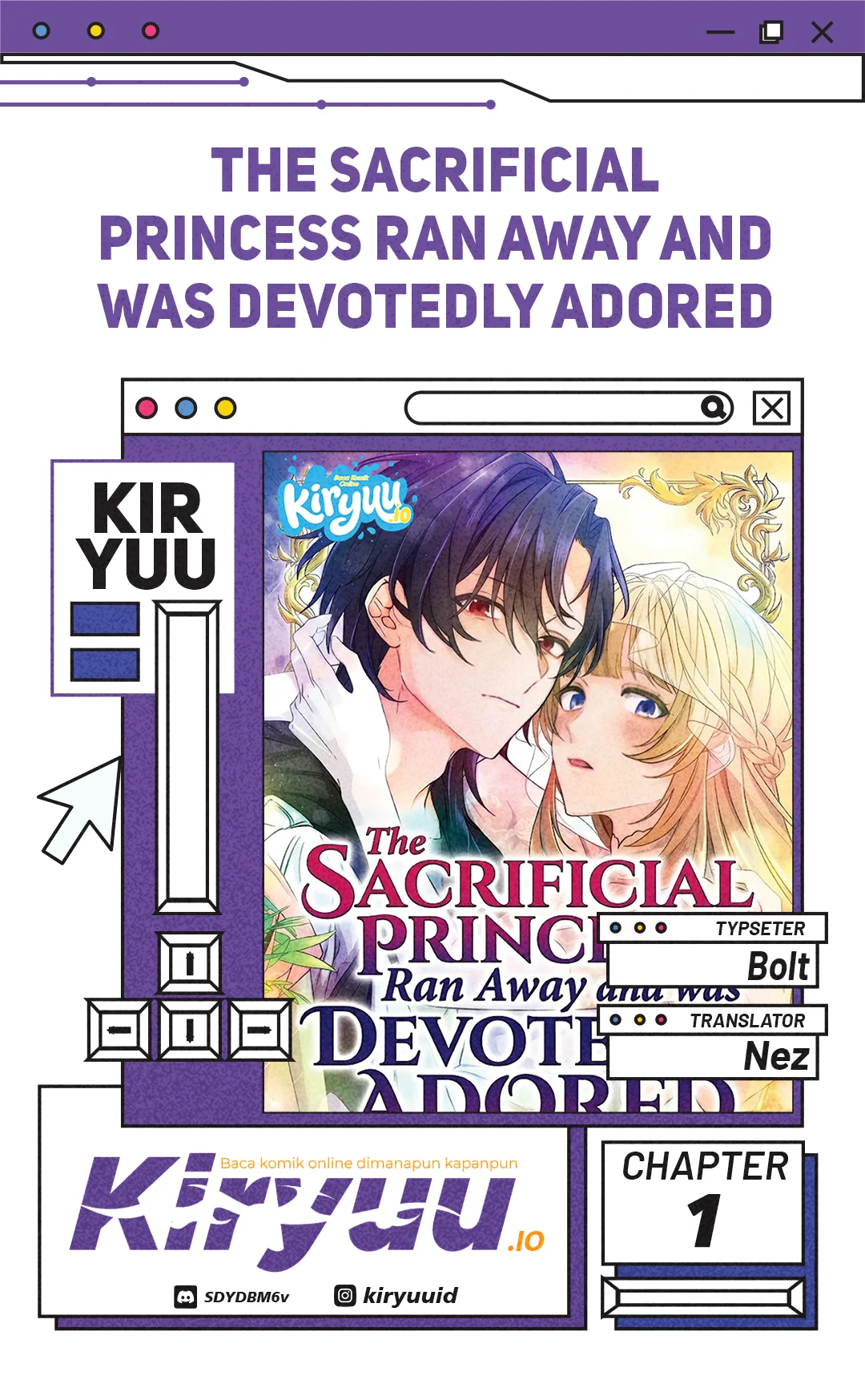 Komik The Sacrificial Princess Ran Away and was Devotedly Adored Chapter 1 gambar 1