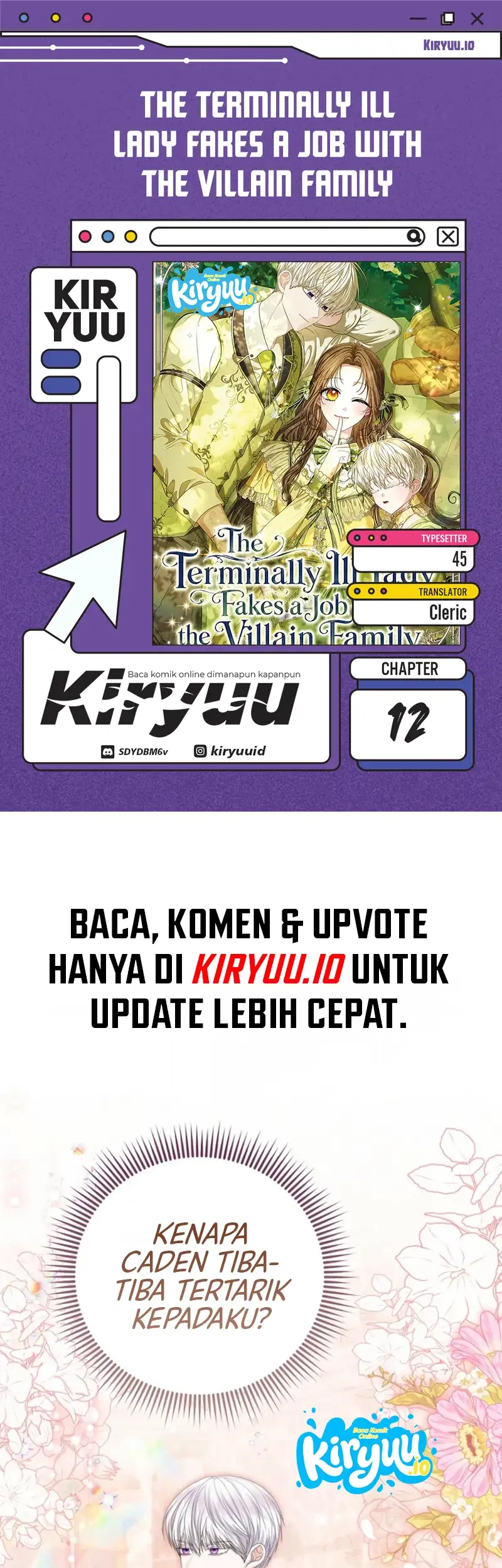 Komik The Terminally Ill Lady Fakes a Job with the Villain Family Chapter 12 gambar 1