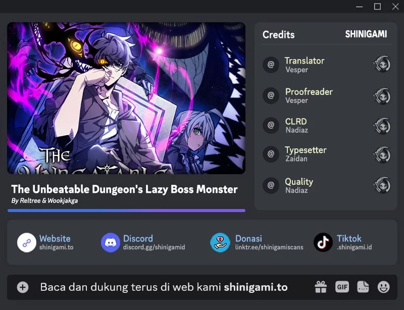 Komik The Unbeatable Dungeon’s Lazy Boss Chapter 94 gambar 1