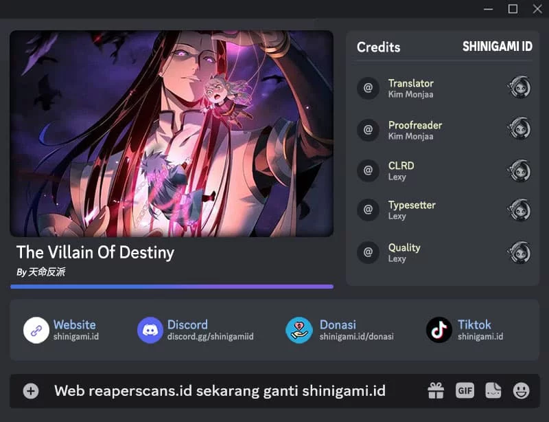 Komik The Villain Of Destiny Chapter 71 gambar 1