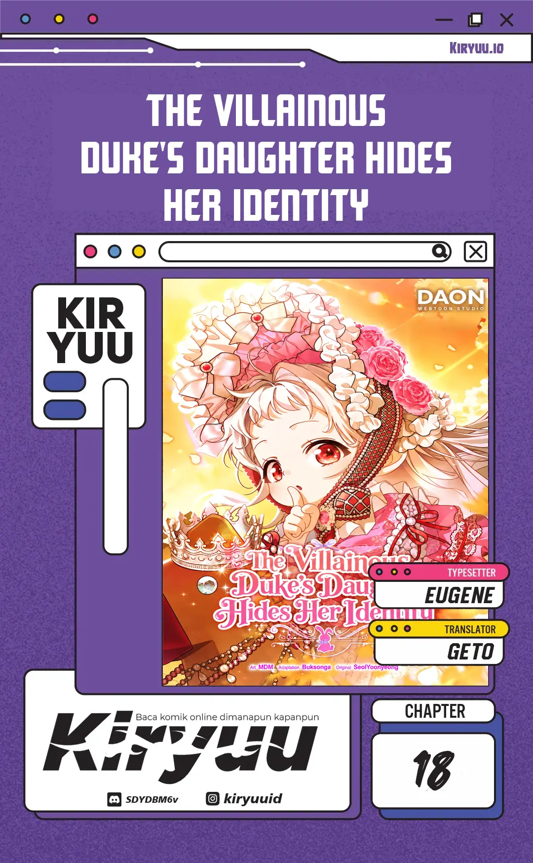 Komik The Villainous Duke’s Daughter Hides Her Identity Chapter 18 gambar 1