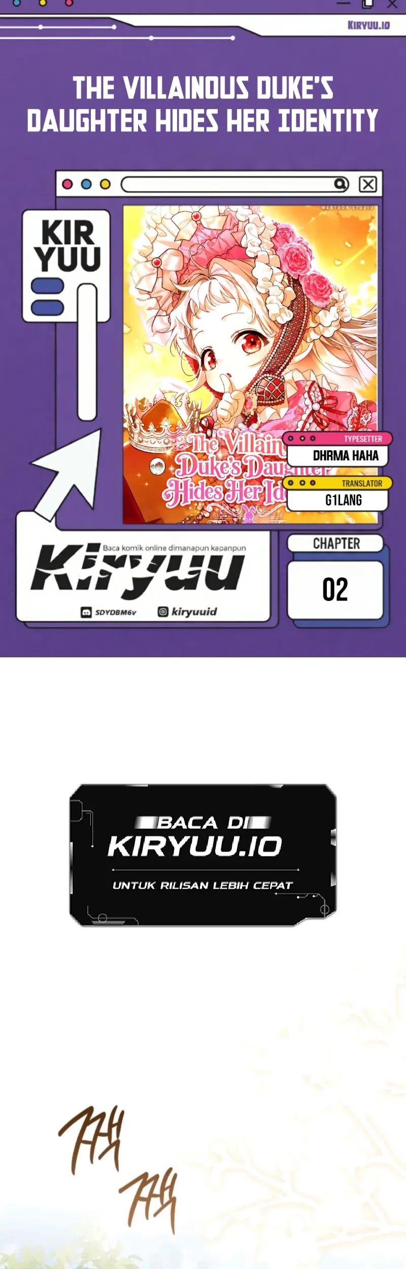 Komik The Villainous Duke’s Daughter Hides Her Identity Chapter 2 gambar 1