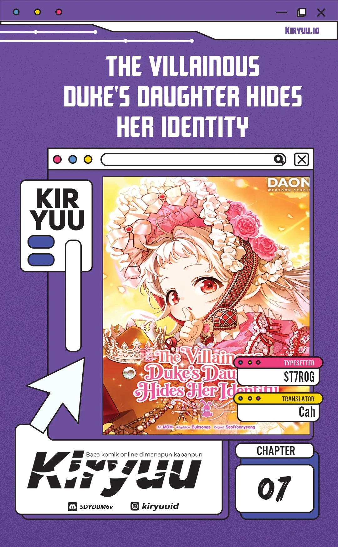 Komik The Villainous Duke’s Daughter Hides Her Identity Chapter 7 gambar 1