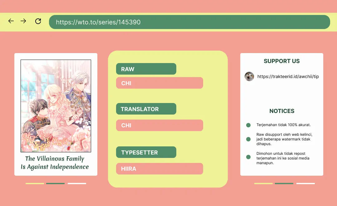 Komik The Villainous Family is Against Independence Chapter 16 gambar 1