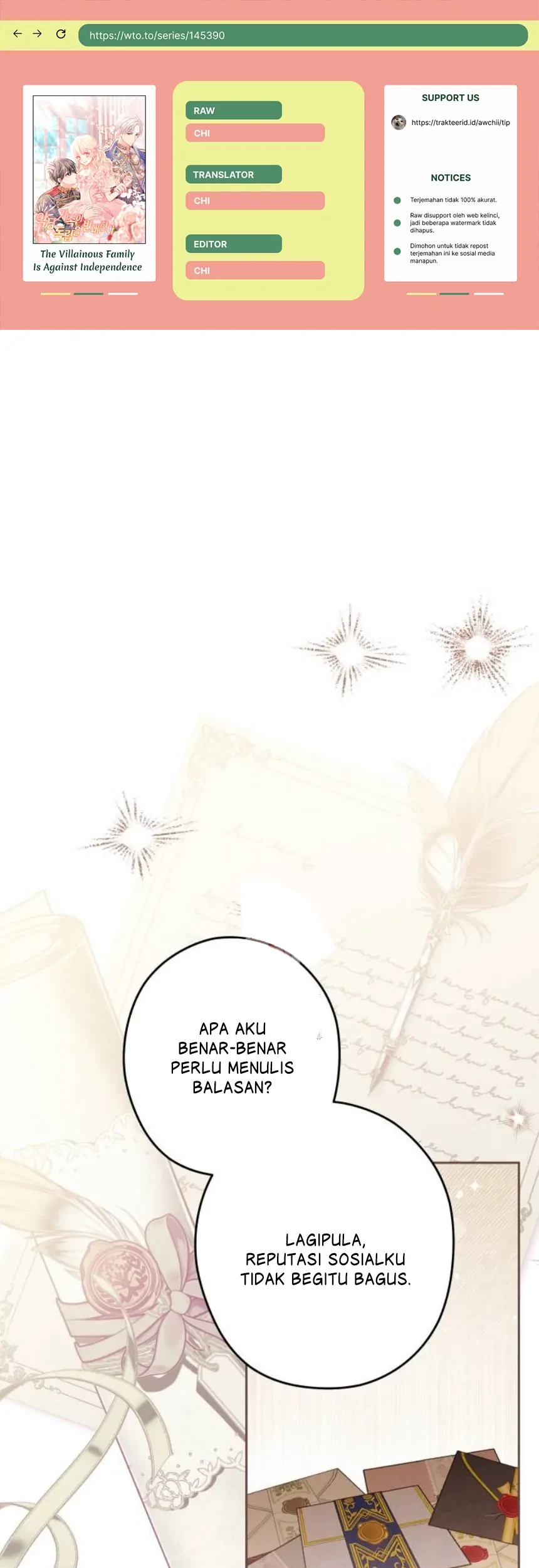 Komik The Villainous Family is Against Independence Chapter 52 gambar 1
