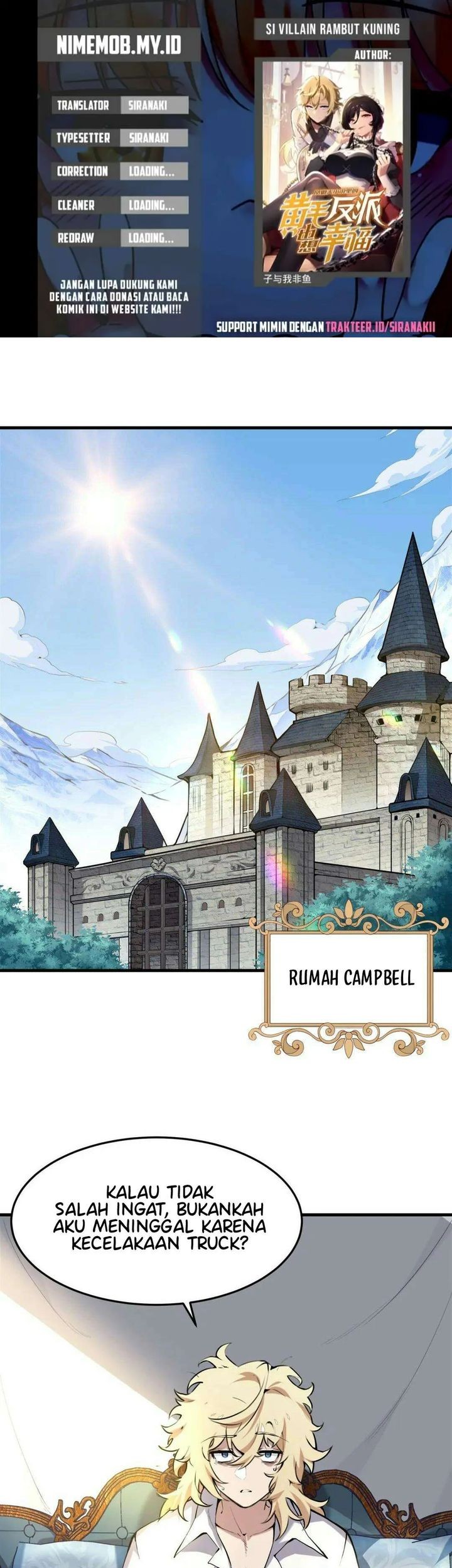 Komik The Yellow-haired Villain in Female Main Character’s Novel wants Happiness Chapter 1 gambar 1