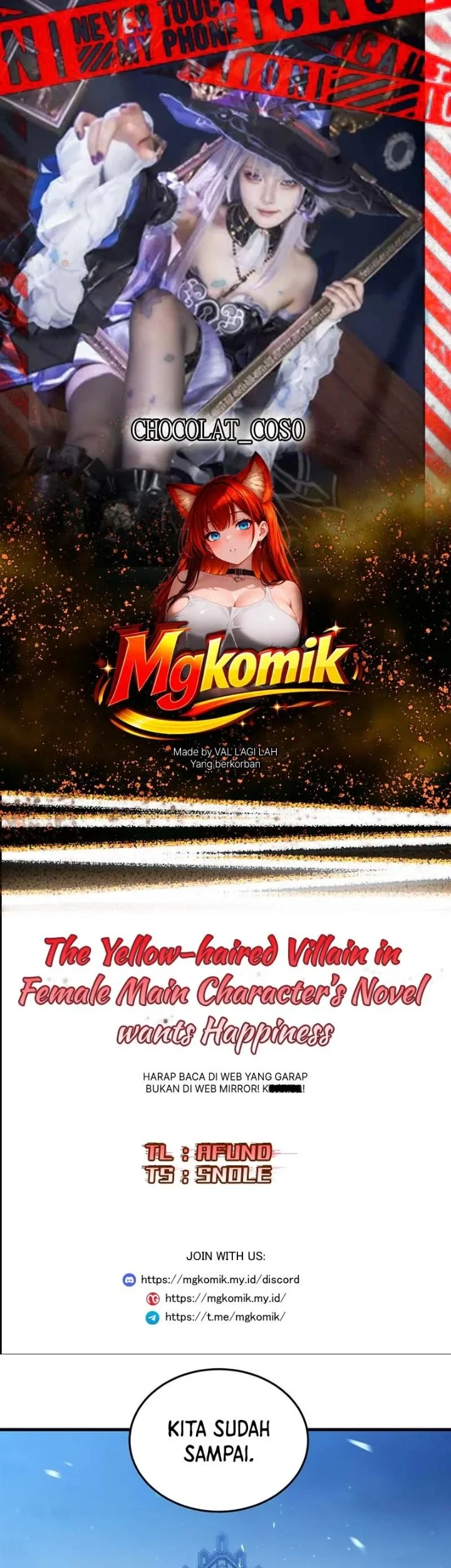 Komik The Yellow-haired Villain in Female Main Character’s Novel wants Happiness Chapter 82 gambar 1