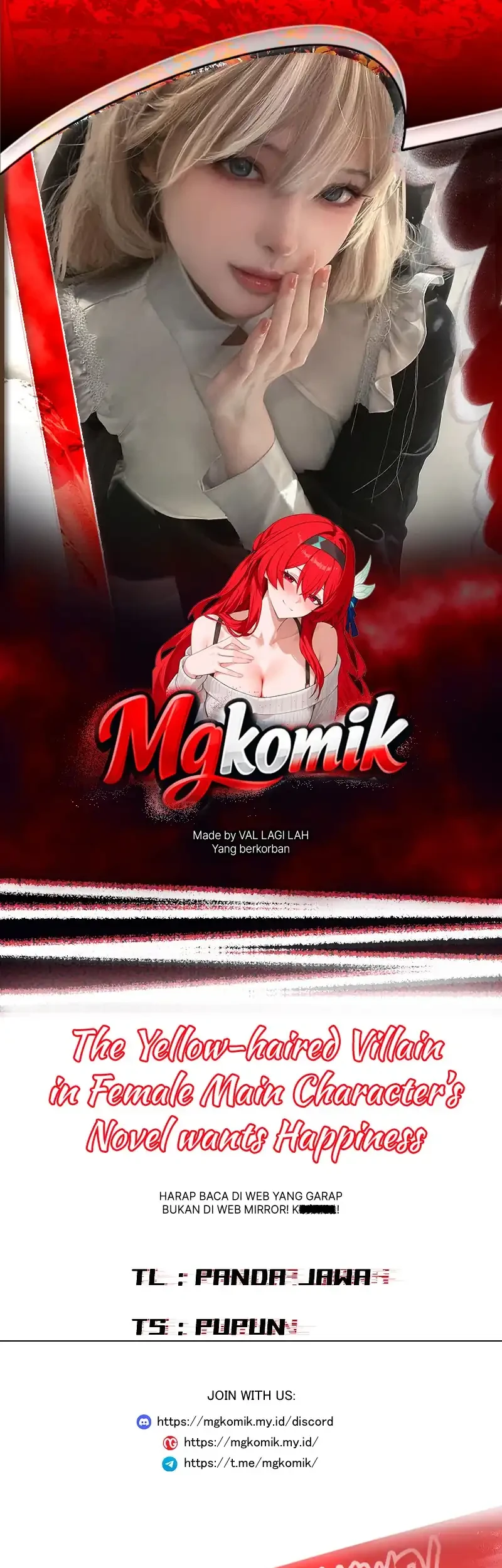 Komik The Yellow-haired Villain in Female Main Character’s Novel wants Happiness Chapter 85 gambar 1