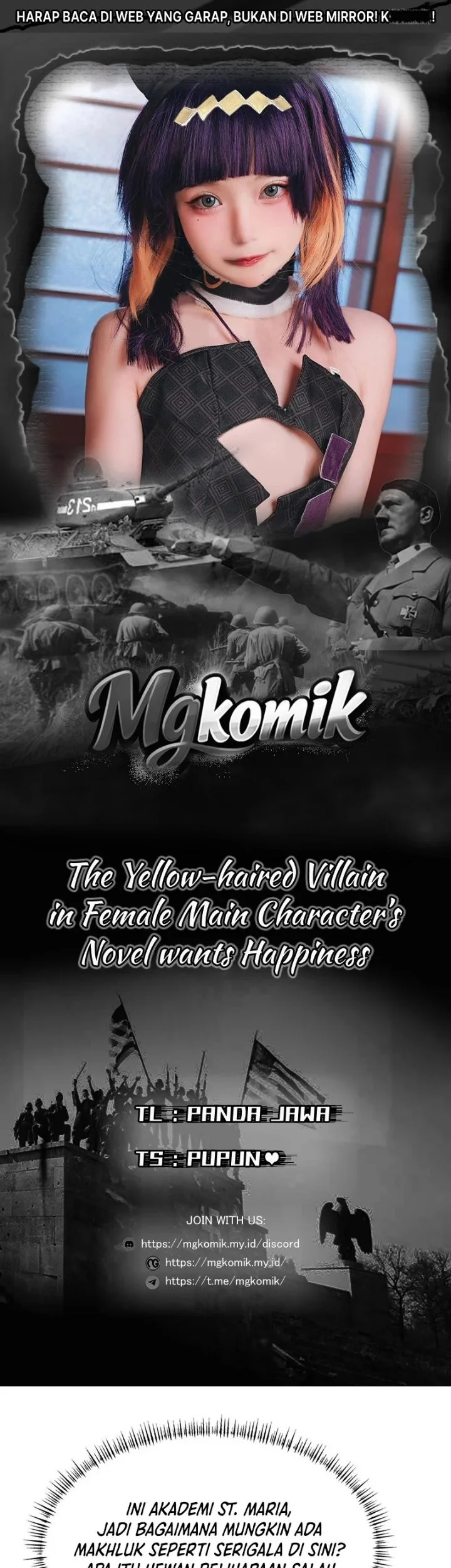 Komik The Yellow-haired Villain in Female Main Character’s Novel wants Happiness Chapter 86 gambar 1