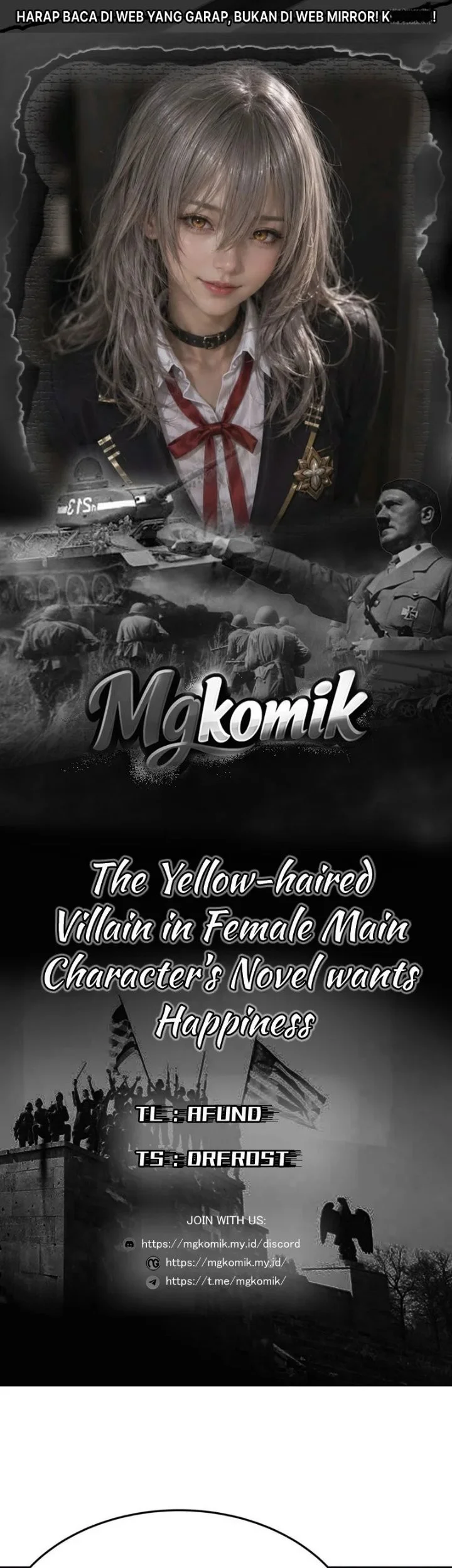 Komik The Yellow-haired Villain in Female Main Character’s Novel wants Happiness Chapter 88 gambar 1