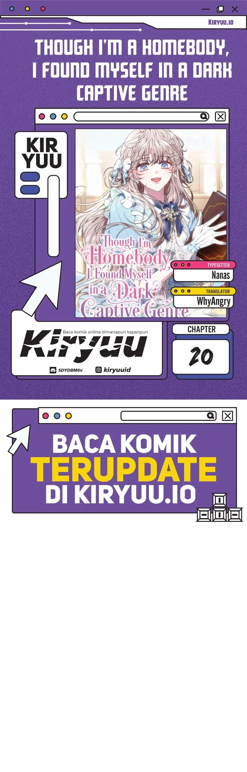 Komik Though I’m a Homebody, I Found Myself in a Dark Captive Genre Chapter 20 gambar 1