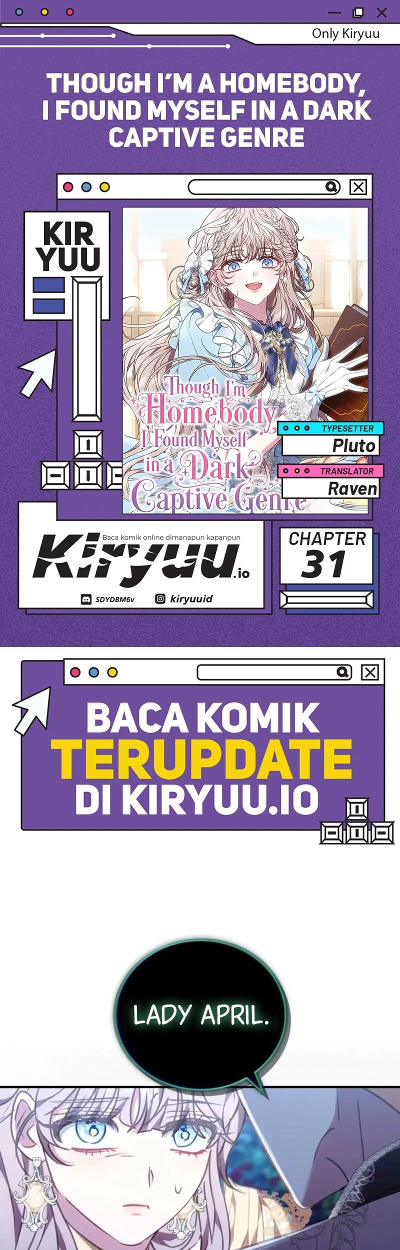 Komik Though I’m a Homebody, I Found Myself in a Dark Captive Genre Chapter 31 gambar 1