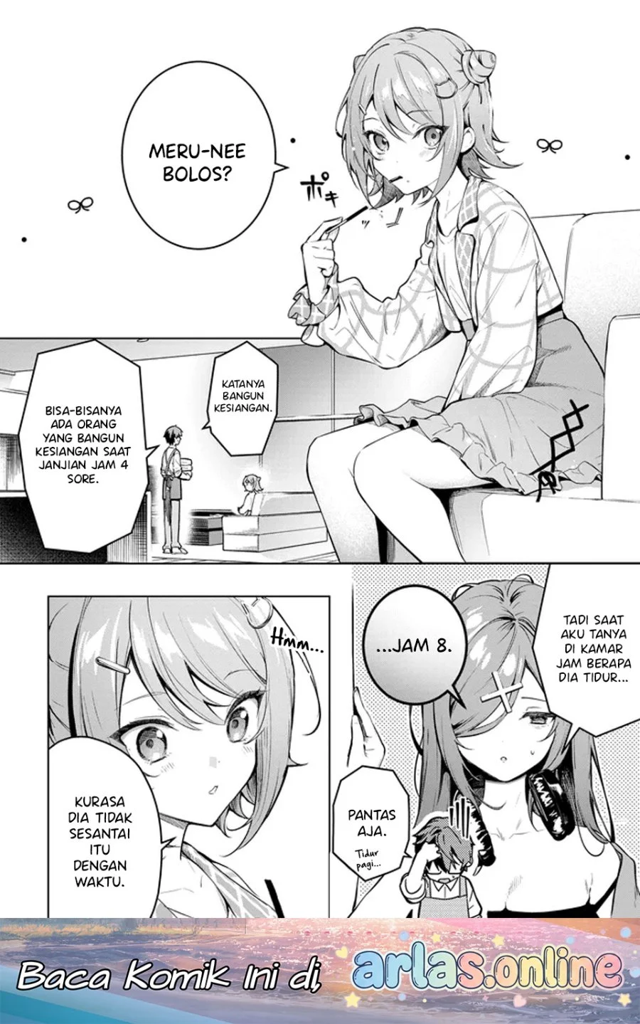 Manga Tier 1 Shimai: Yuumei Yonshimai wa Boku nashi de wa Ikirarenai Chapter 3.2 gambar 2