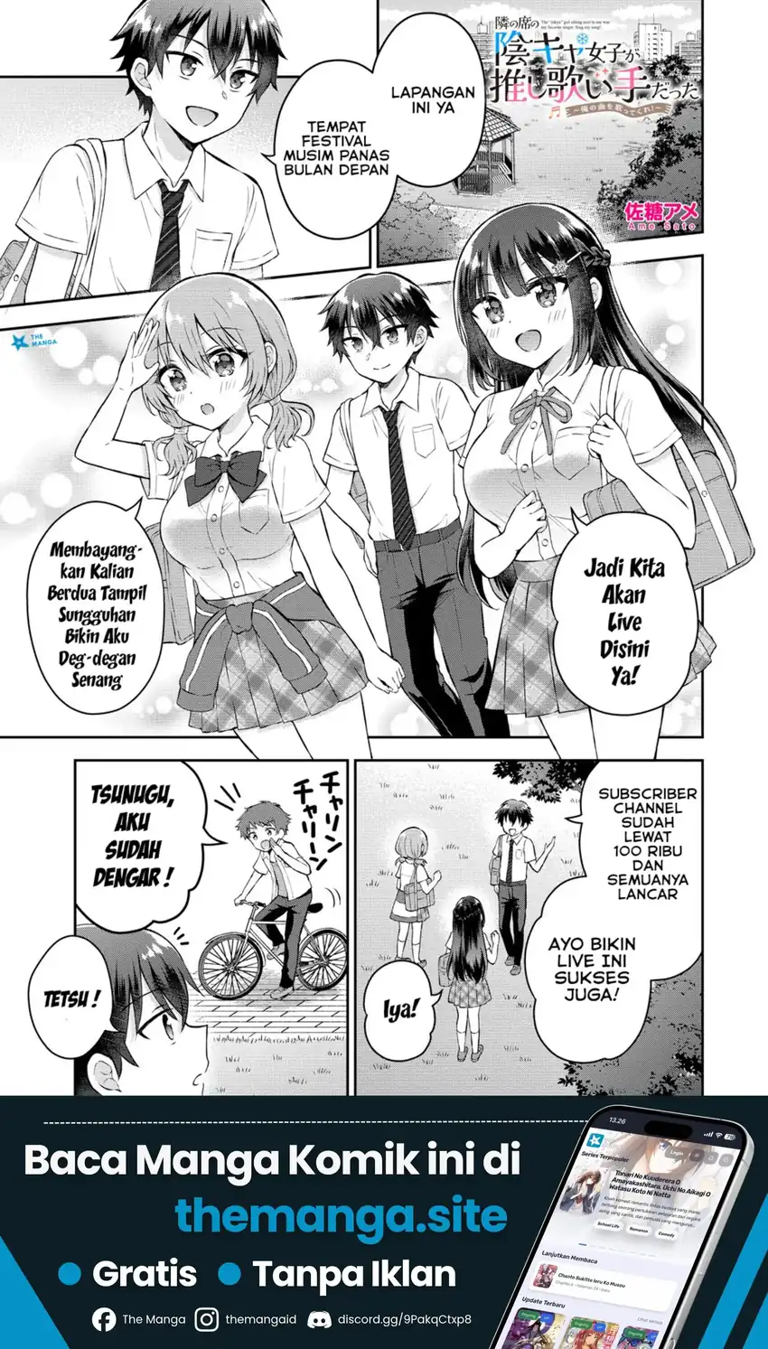 Manga Tonari no Seki no Inkya Joshi ga Oshi Utaite Datta – Ore no Kyoku wo Uttatekure! Chapter 18 gambar 2