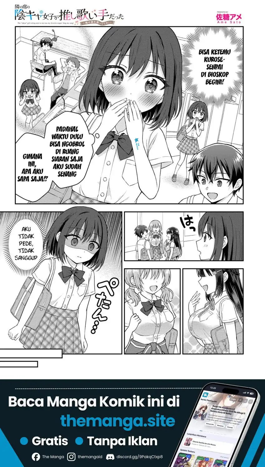 Manga Tonari no Seki no Inkya Joshi ga Oshi Utaite Datta – Ore no Kyoku wo Uttatekure! Chapter 19 gambar 2