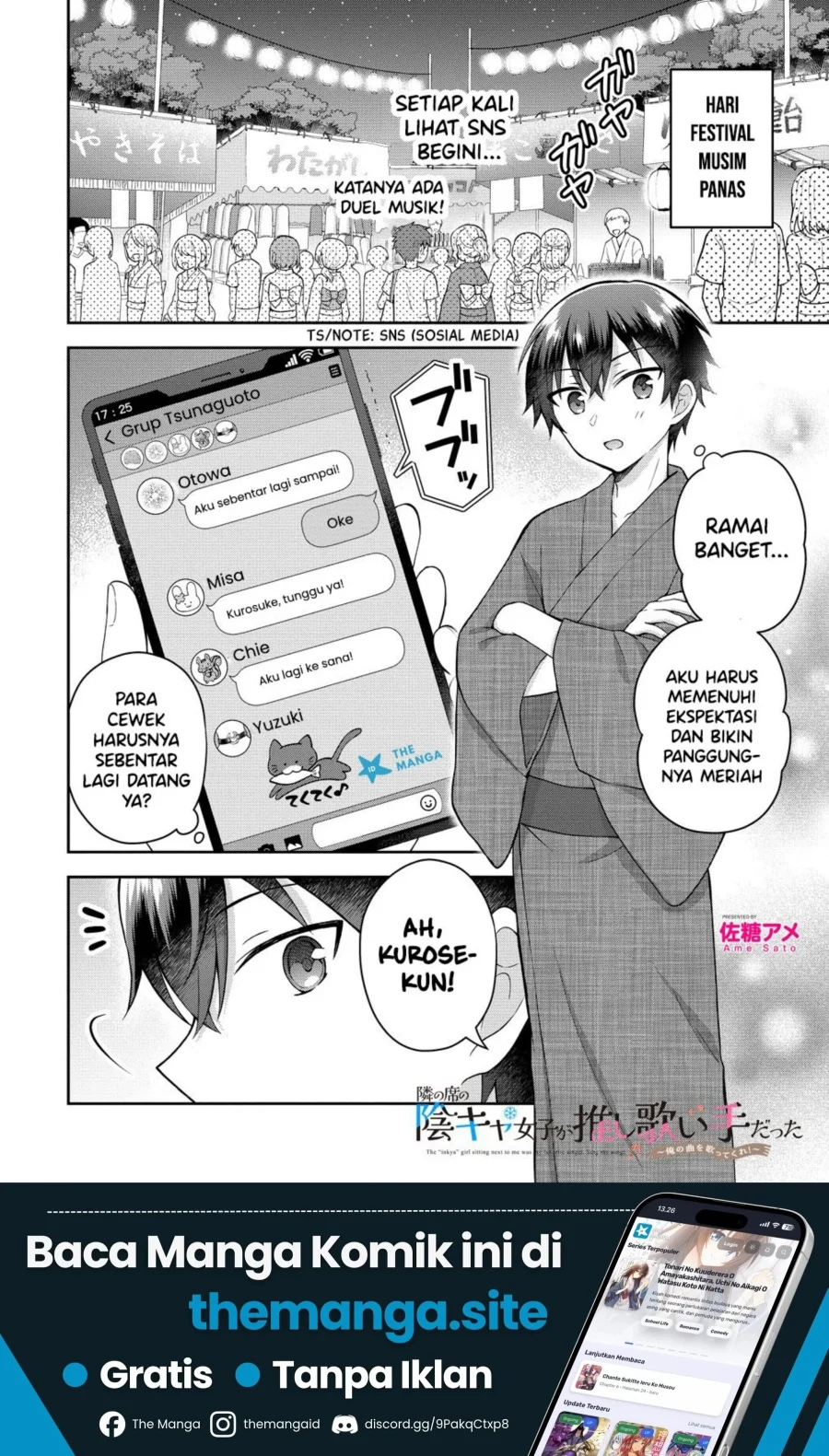 Manga Tonari no Seki no Inkya Joshi ga Oshi Utaite Datta – Ore no Kyoku wo Uttatekure! Chapter 20 gambar 2