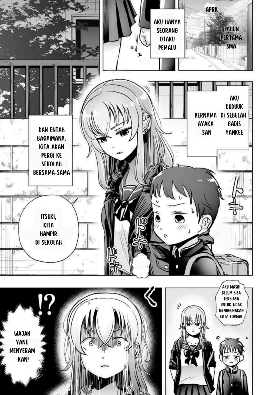 Komik Tonari no Seki no Yankee JK no Jakuten Chapter 3 gambar 1