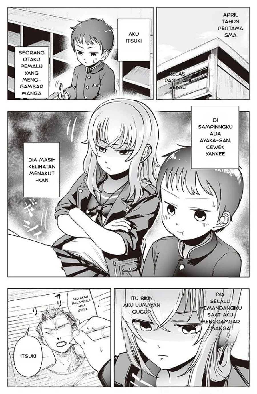 Komik Tonari no Seki no Yankee JK no Jakuten Chapter 4 gambar 1