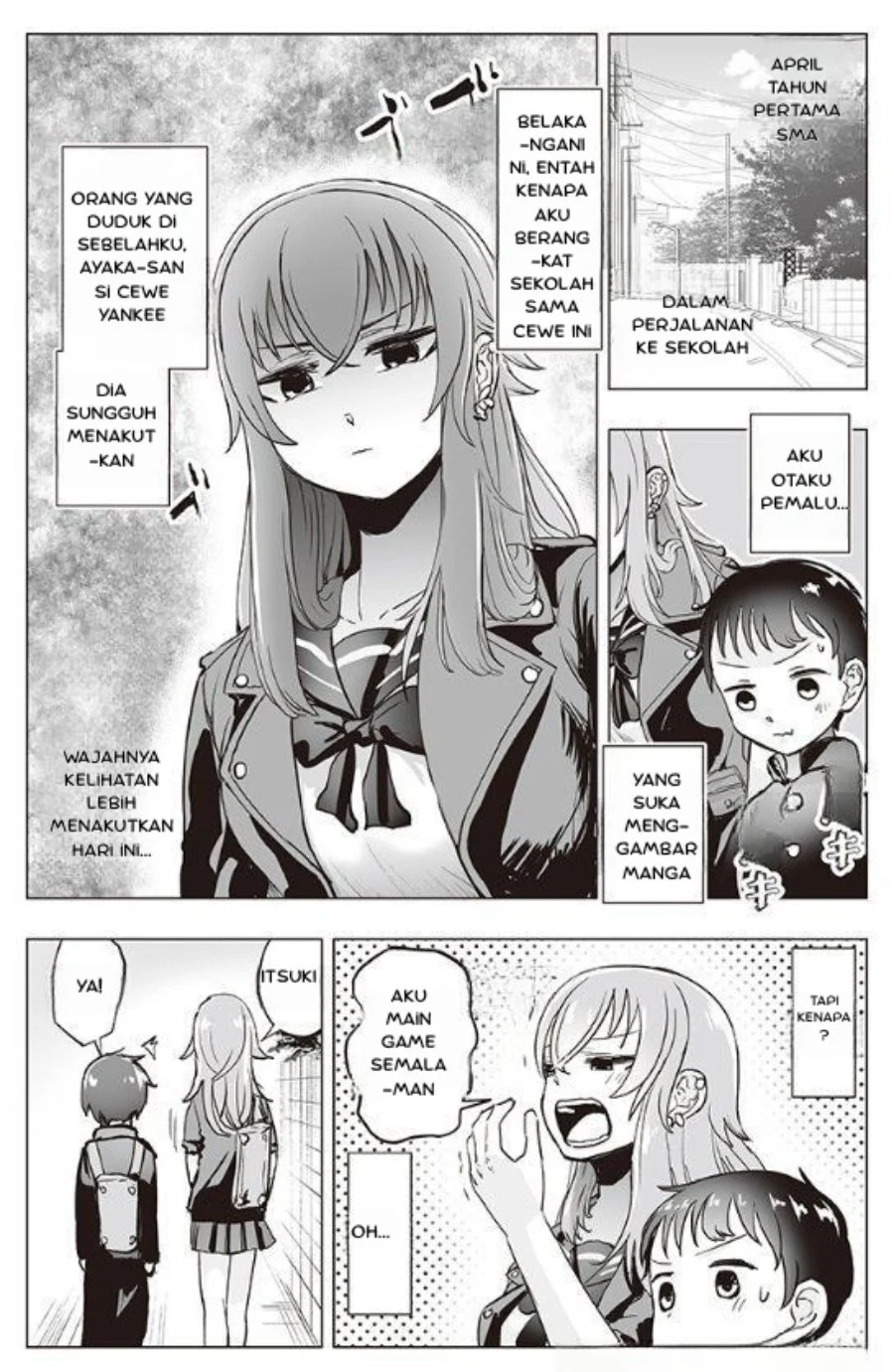Komik Tonari no Seki no Yankee JK no Jakuten Chapter 5 gambar 1