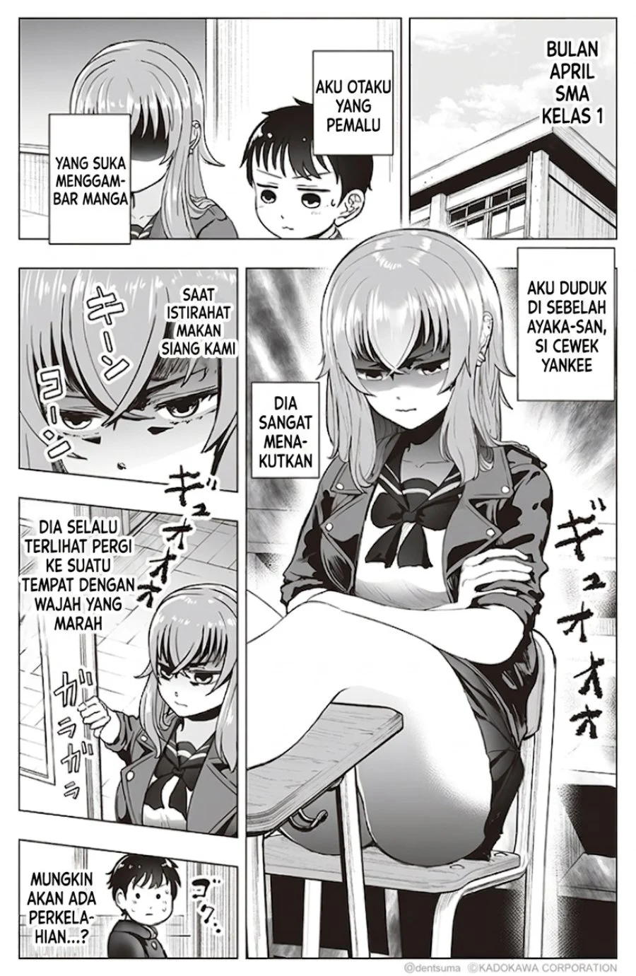Komik Tonari no Seki no Yankee JK no Jakuten Chapter 6 gambar 1