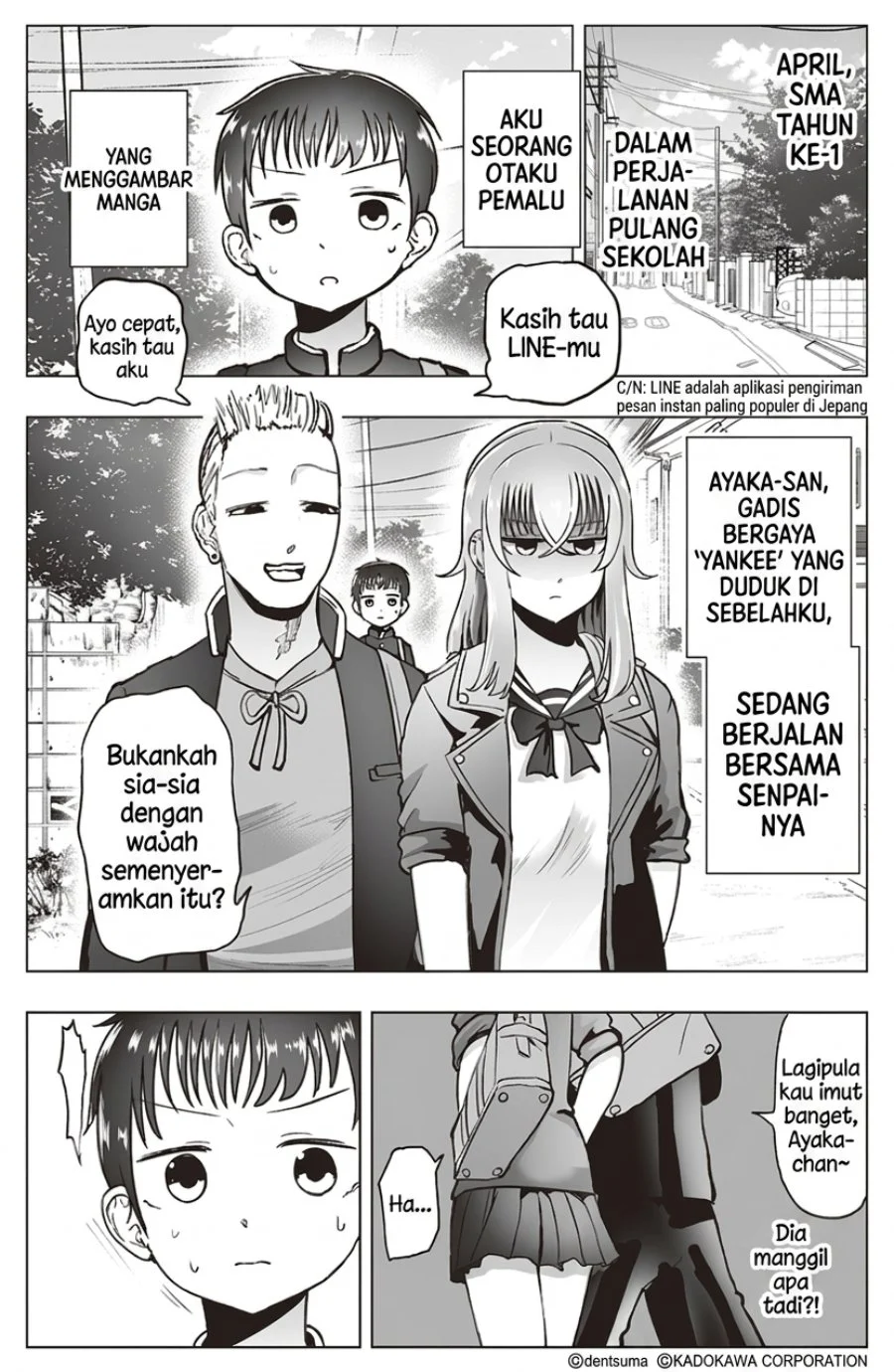 Komik Tonari no Seki no Yankee JK no Jakuten Chapter 9 gambar 1