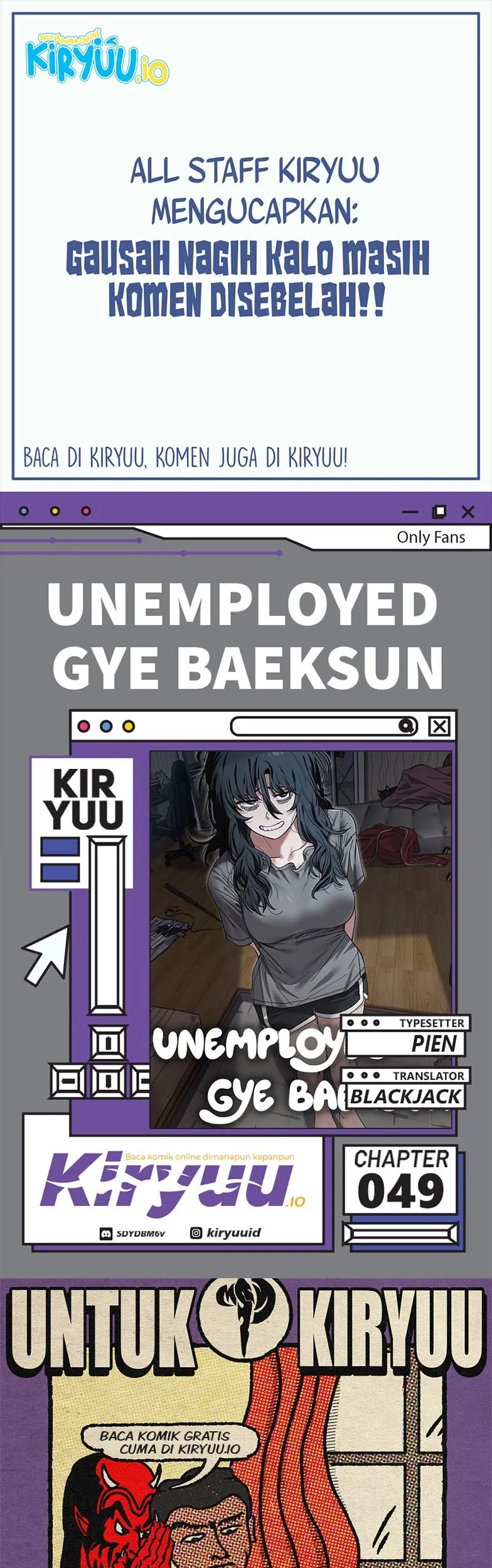 Komik Unemployed Gye Baek Soon Chapter 49 gambar 1