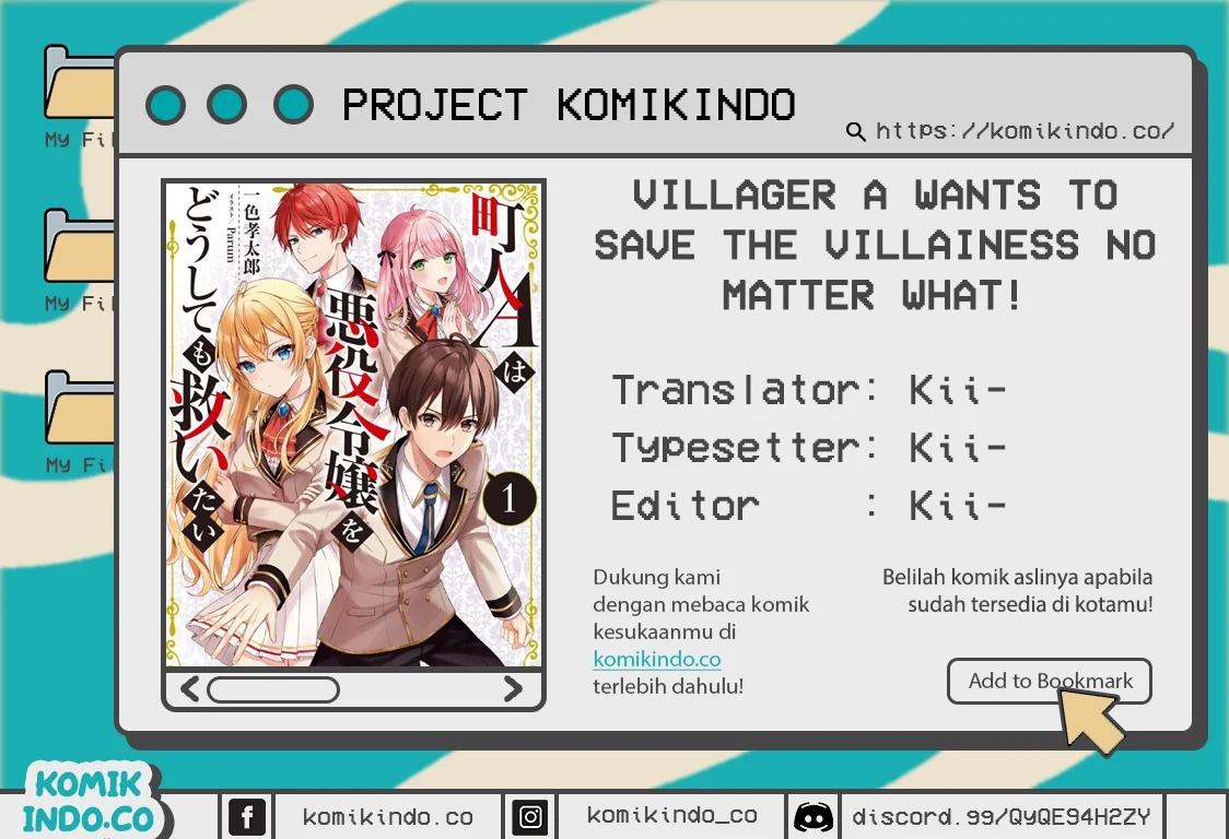 Komik Villager A Wants to Save the Villainess no Matter What! Chapter 1 gambar 1