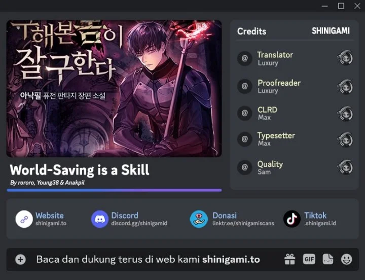 Komik World-Saving Is A Skill Chapter 3 gambar 1